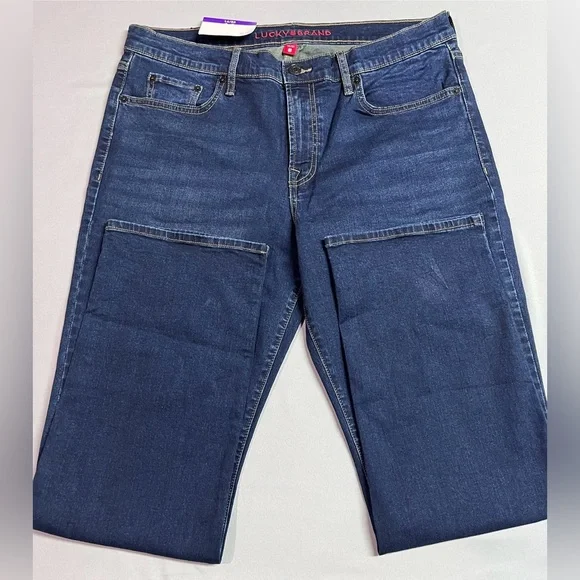 Lucky Brand Mid Rise Straight Blue Jeans 14/32 . NWT - Picture 2 of 4